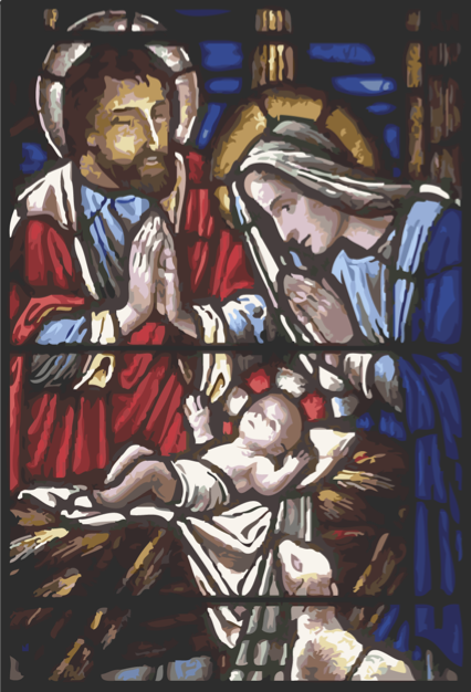Stained Glass Holy Family